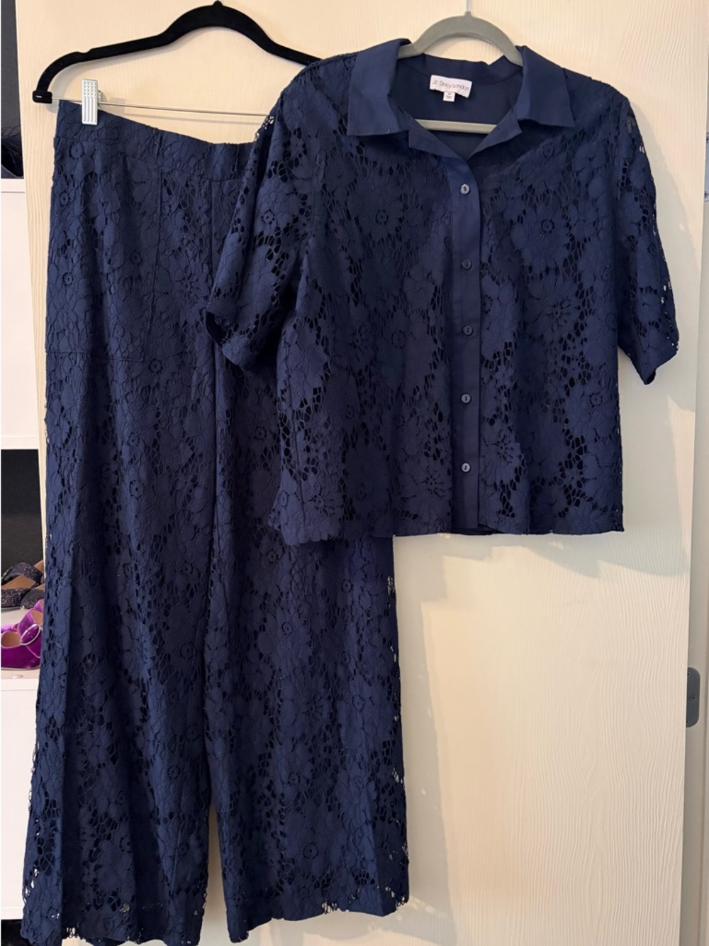 By Stacy London lace pant  set